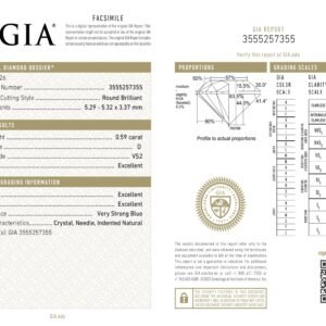 Alternative view of Diamante Natural GIA - Redondo 0.59 carats (D/VS2/3EXC)