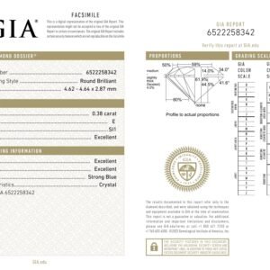 Alternative view of Diamante Natural Redondo 0.38 carats (E/SI1/3EXC)