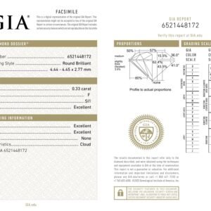 Alternative view of Diamante Redondo 0.33 carats (F/SI1/3EXC)