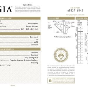Alternative view of Diamante Natural Redondo 0.64 carats (D/VVS2/3EXC)