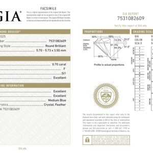 Alternative view of Diamante Natural GIA - Redondo 0.70 carats (F/SI1/3EXC)