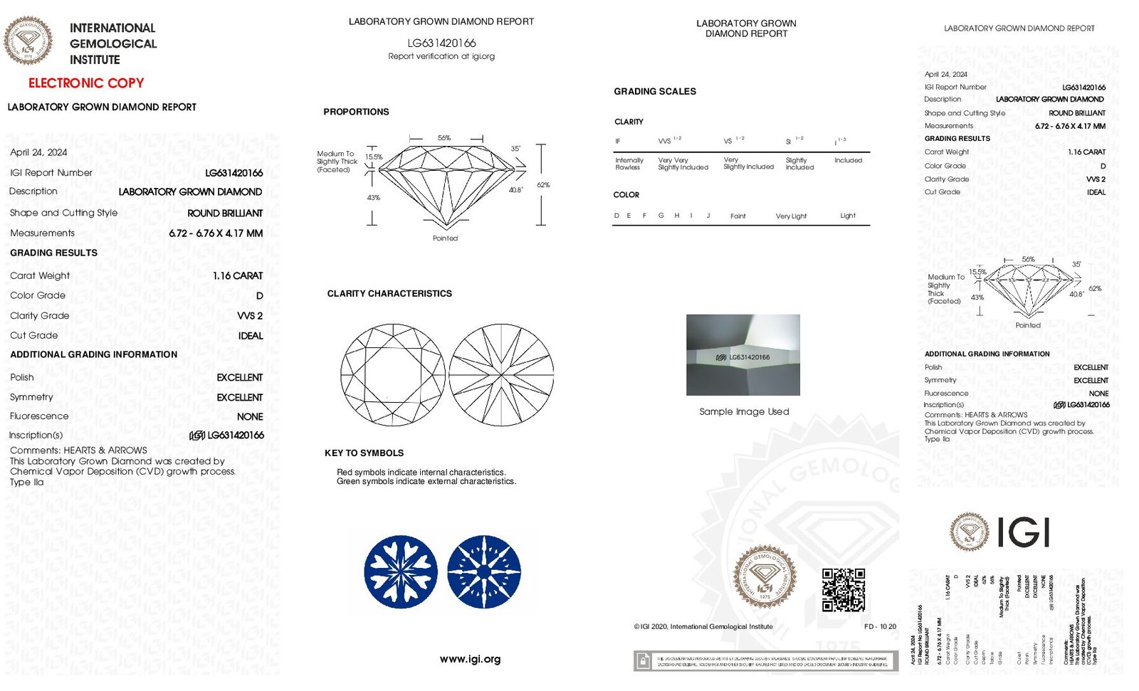 Alternative view of Diamante de Laboratorio REDONDO 1.16 carats (D/VVS2/3EXC)