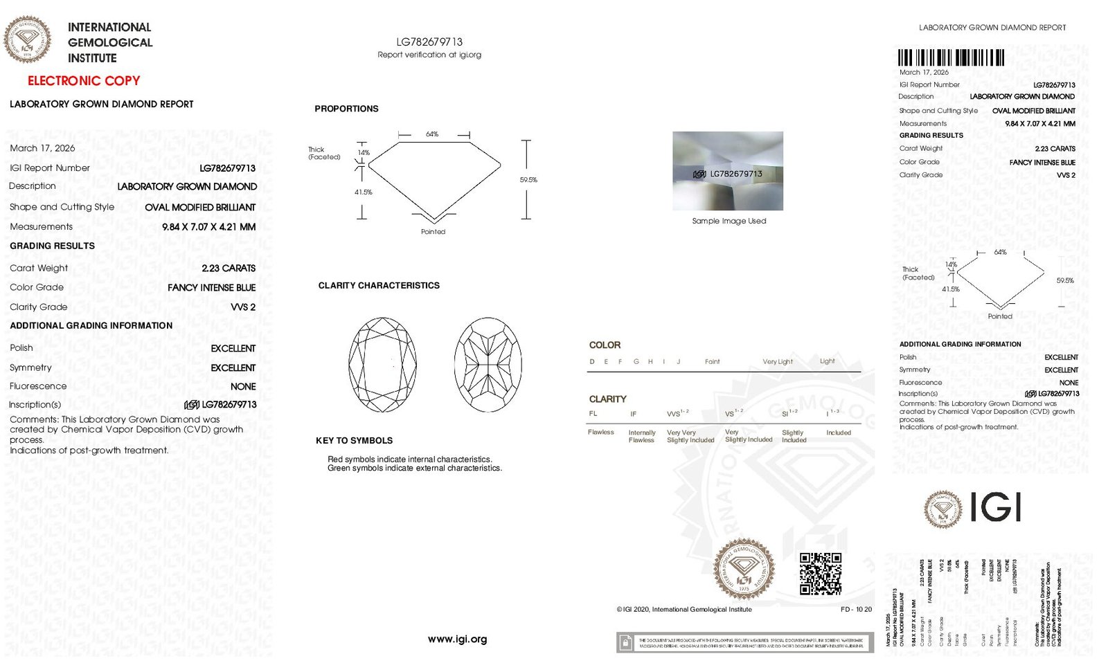 Alternative view of Diamante Azuk de Laboratorio  Oval 2.23 carats (VVS2/3EXC)